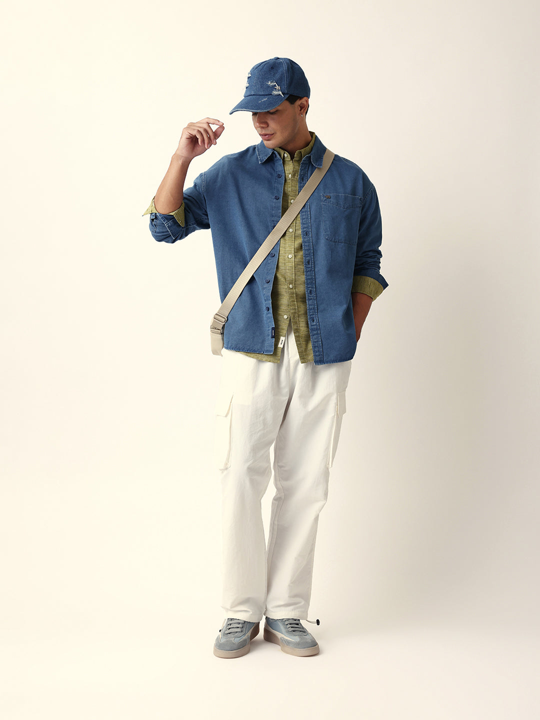 blue solid denim relaxed fit overshirt blue solid denim relaxed fit overshirt