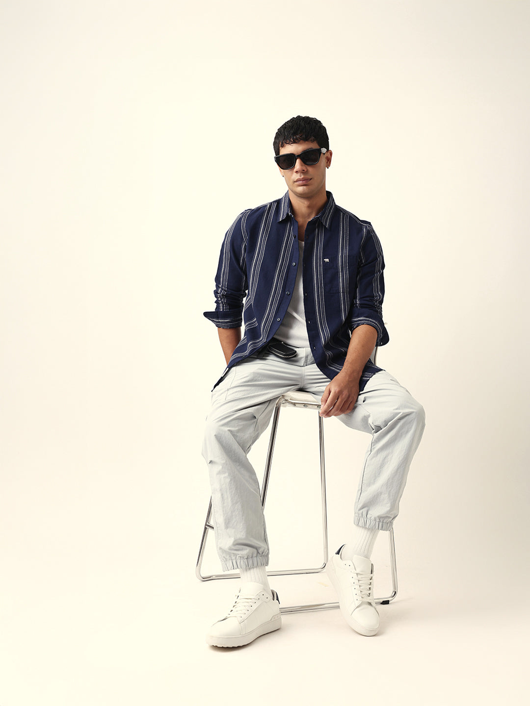 blue vertical woven stripe slim fit casual shirt blue vertical woven stripe slim fit casual shirt