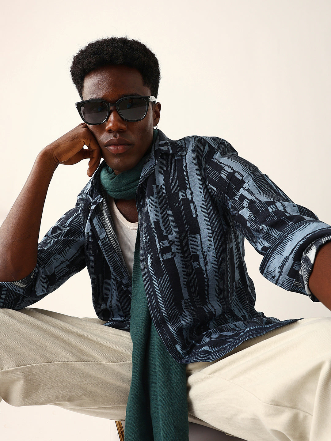 blue abstract textured printed regular fit casual shirt blue abstract textured printed regular fit casual shirt