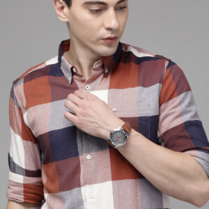 men's multi checked slim fit shirt