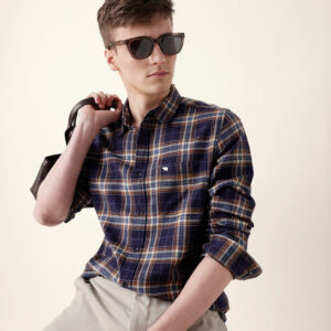 multicolor flannel checked regular fit casual shirt