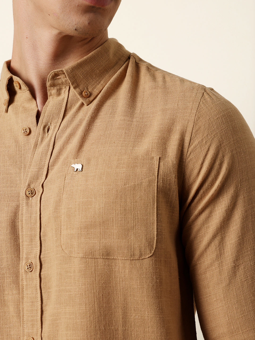 mustard slub textured woven slim fit casual shirt mustard slub textured woven slim fit casual shirt