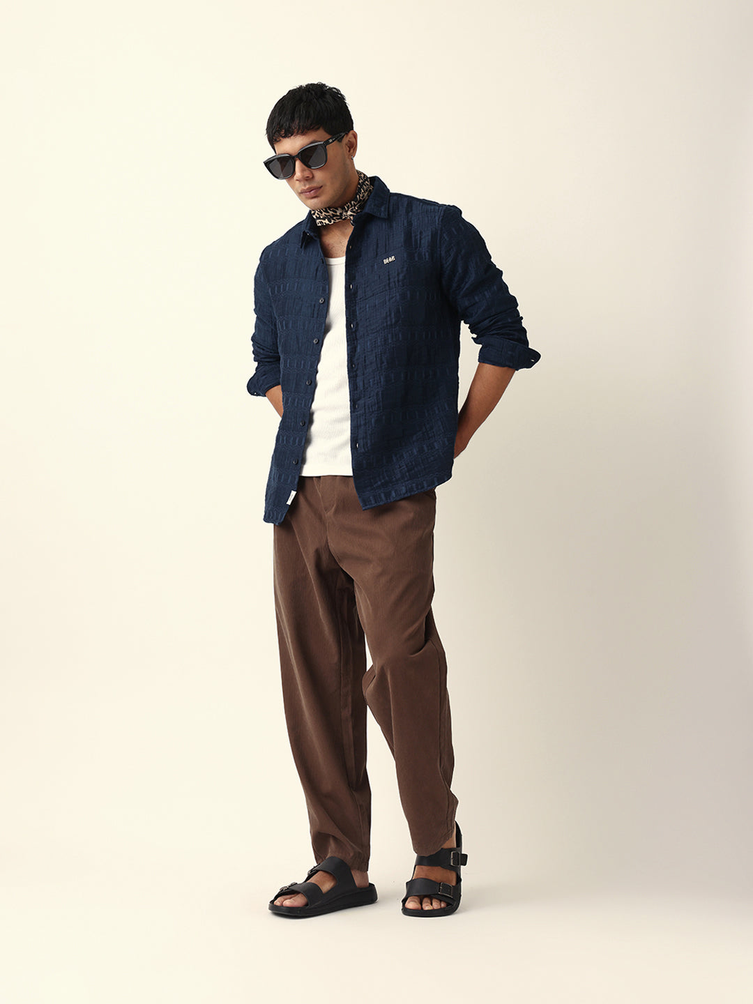 blue textured woven self design slim fit casual shirt blue textured woven self design slim fit casual shirt