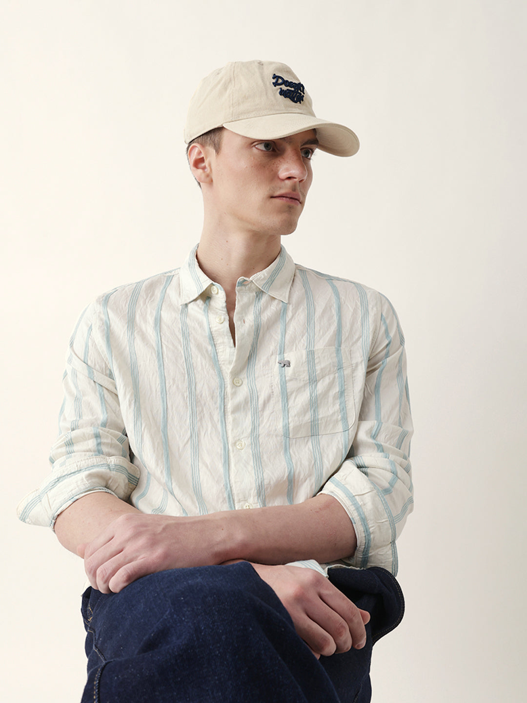 teal & cream seersucker vertical pinstripe slim fit casual shirt teal & cream seersucker vertical pinstripe slim fit casual shirt