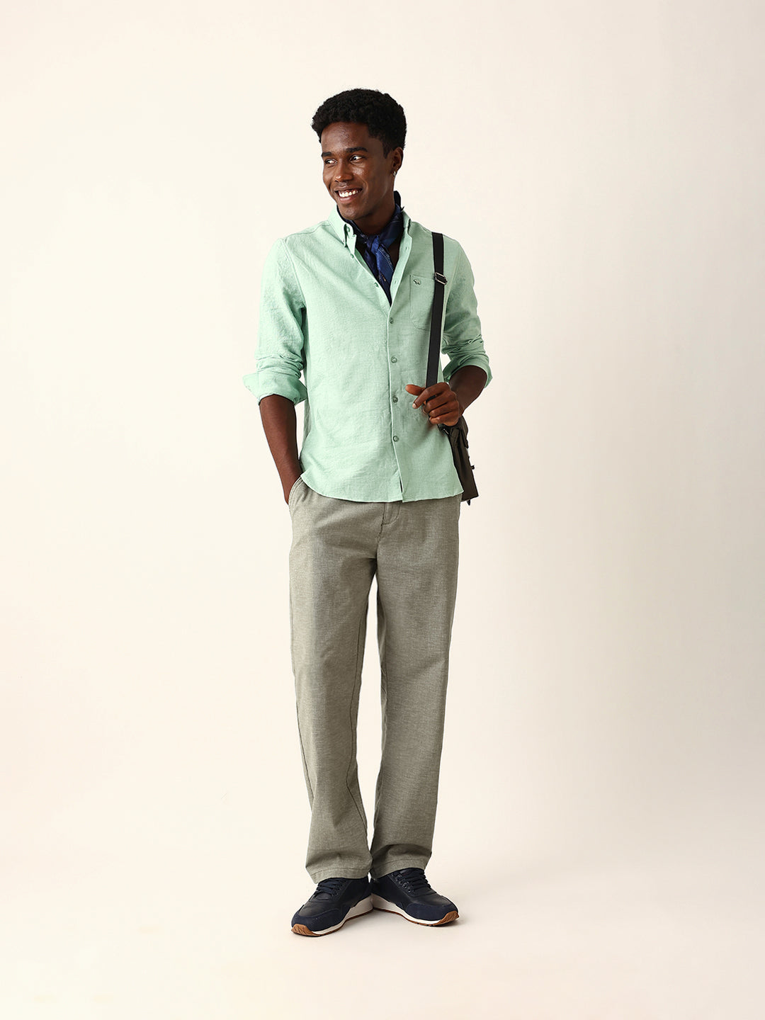 light green slim fit casual shirt with woven textured design light green slim fit casual shirt with woven textured design