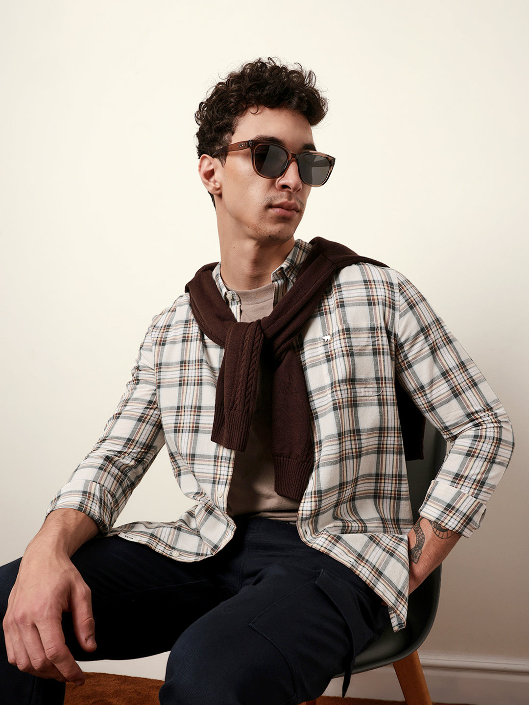 multicolor woven tartan checked slim fit casual shirt multicolor woven tartan checked slim fit casual shirt