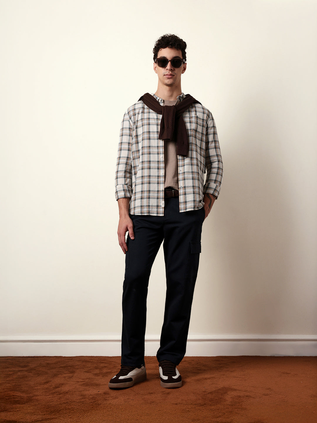 multicolor woven tartan checked slim fit casual shirt multicolor woven tartan checked slim fit casual shirt