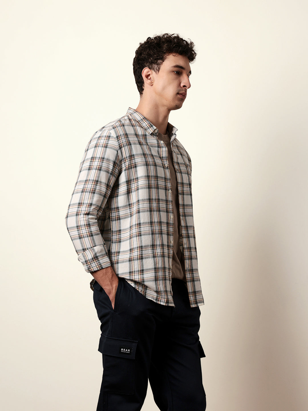 multicolor woven tartan checked slim fit casual shirt multicolor woven tartan checked slim fit casual shirt