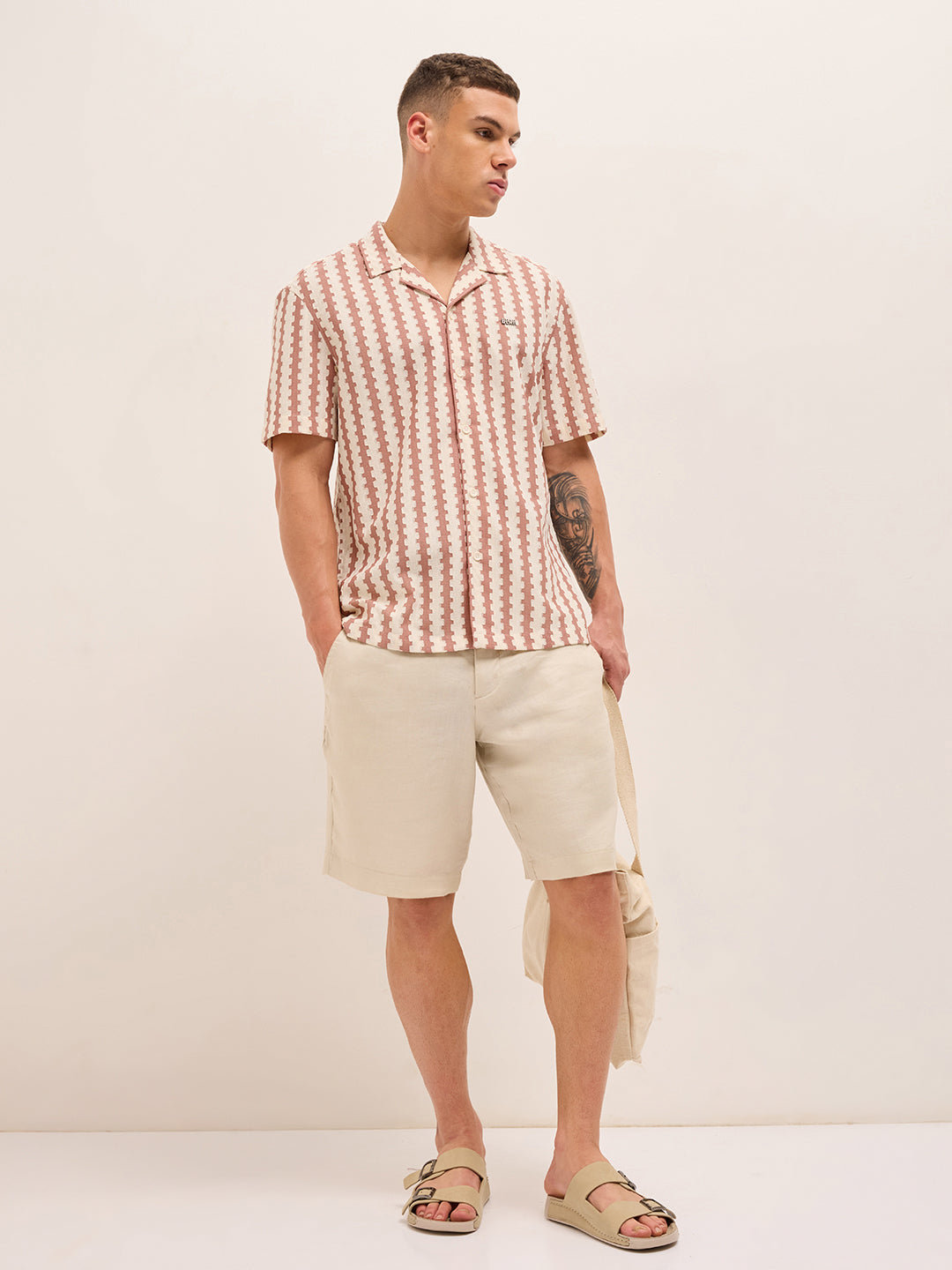pink geometrical woven self design relaxed fit casual shirt pink geometrical woven self design relaxed fit casual shirt