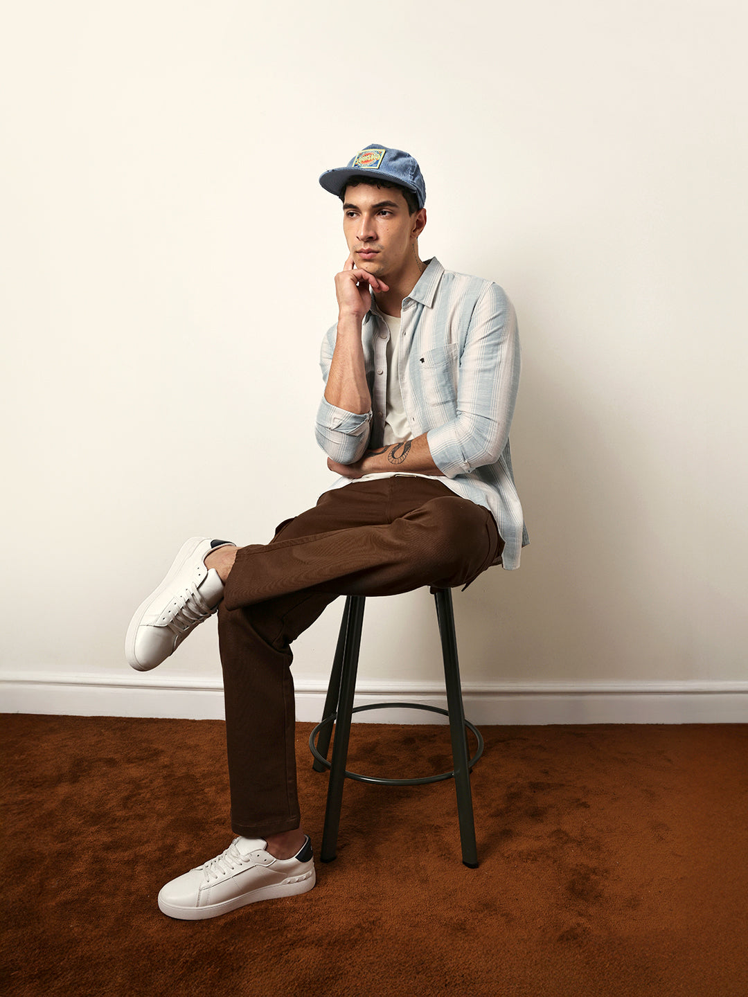 teal green with white herringbone striped slim fit casual shirt teal green with white herringbone striped slim fit casual shirt