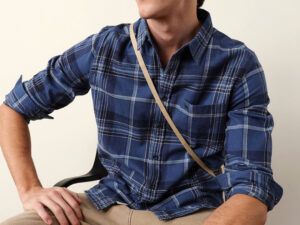 blue woven check regular fit flannel casual shirt