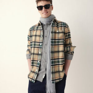 multicolor regular fit checked flannel casual shirt