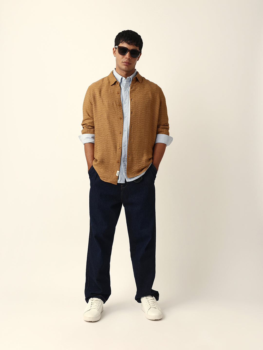 beige textured woven striped slim fit casual shirt beige textured woven striped slim fit casual shirt