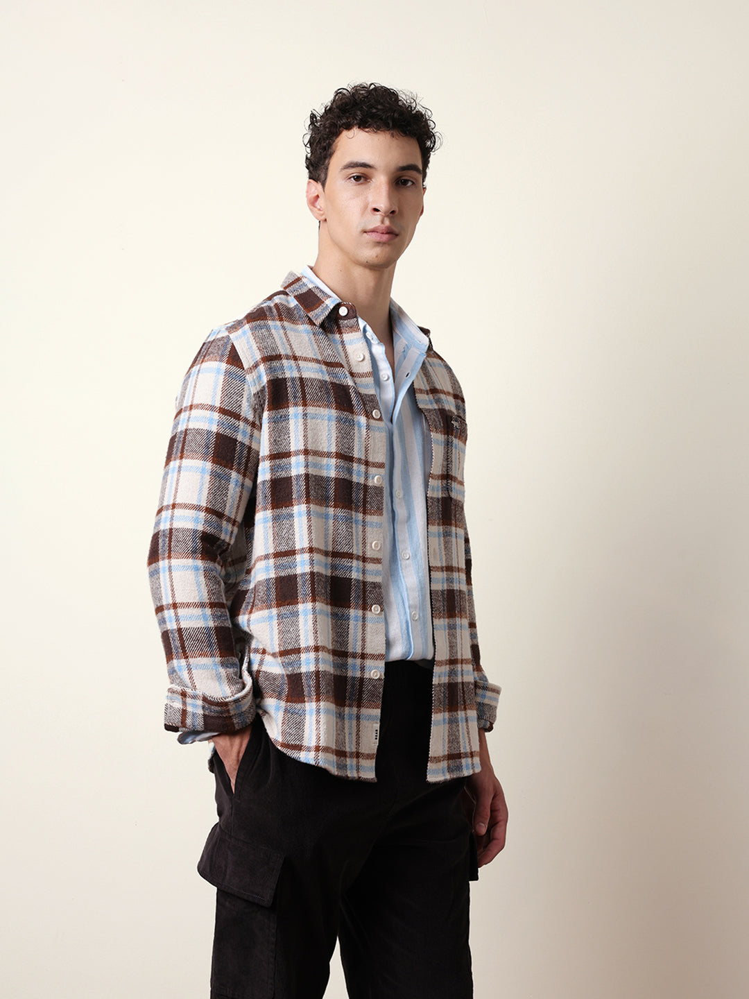 multicolor regular fit checked flannel casual shirt multicolor regular fit checked flannel casual shirt