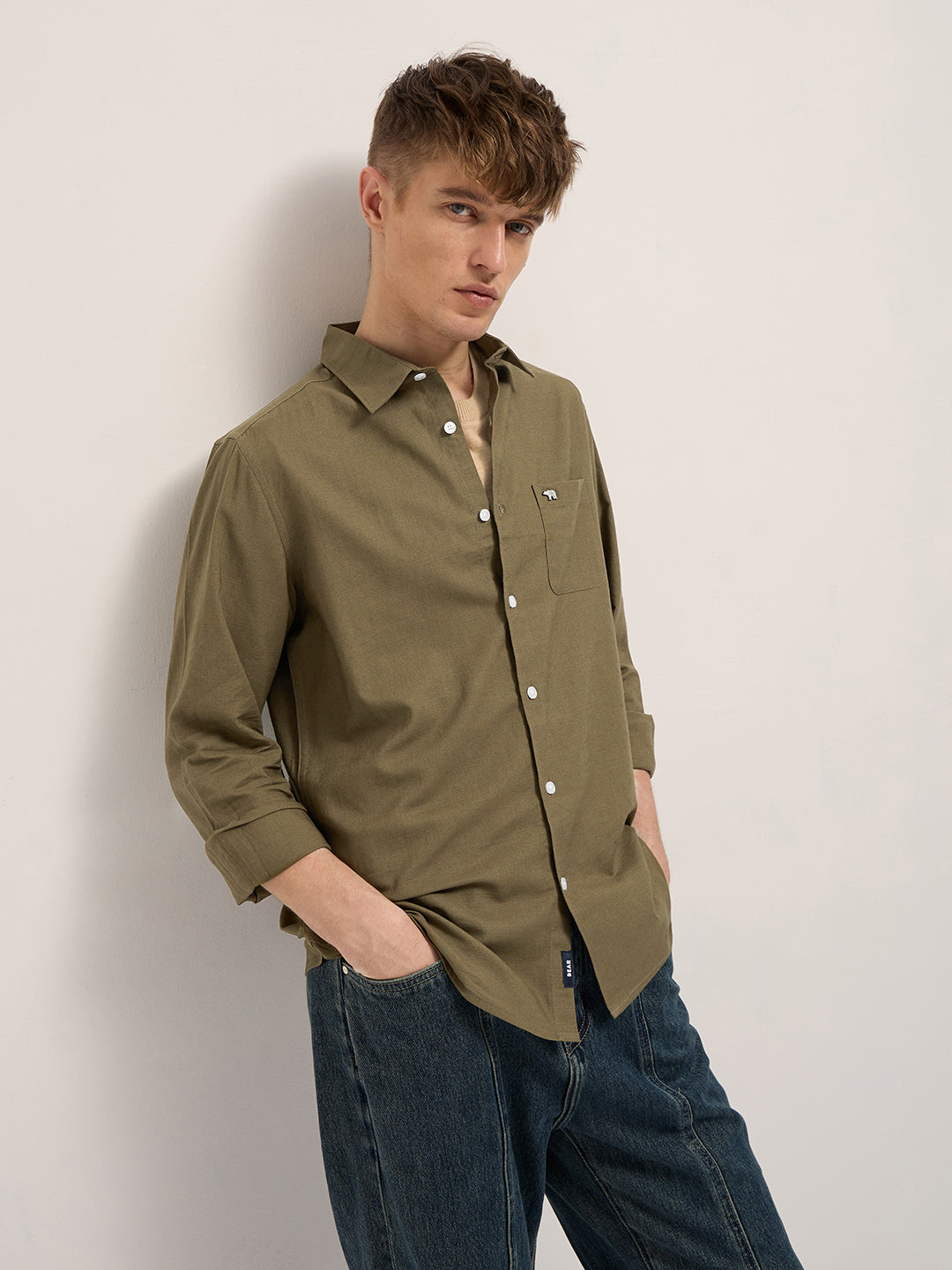 dark green cotton linen slim fit solid casual shirt dark green cotton linen slim fit solid casual shirt