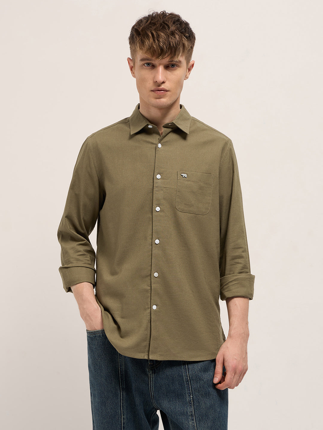 dark green cotton linen slim fit solid casual shirt dark green cotton linen slim fit solid casual shirt