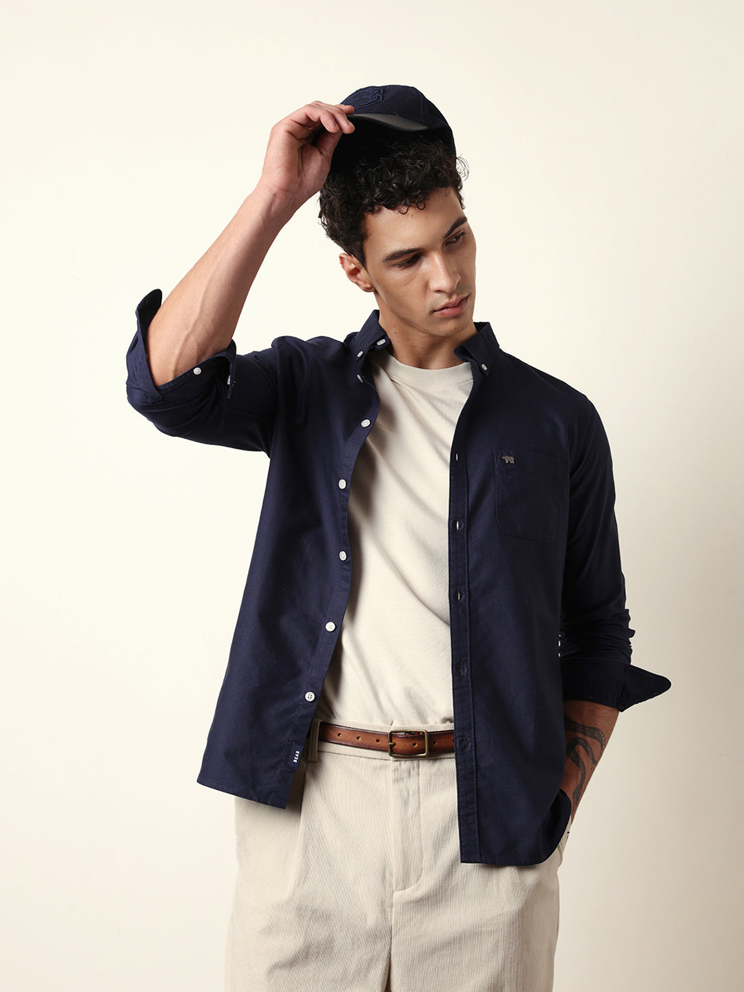 blue solid slim fit casual shirt with button down collar blue solid slim fit casual shirt with button down collar