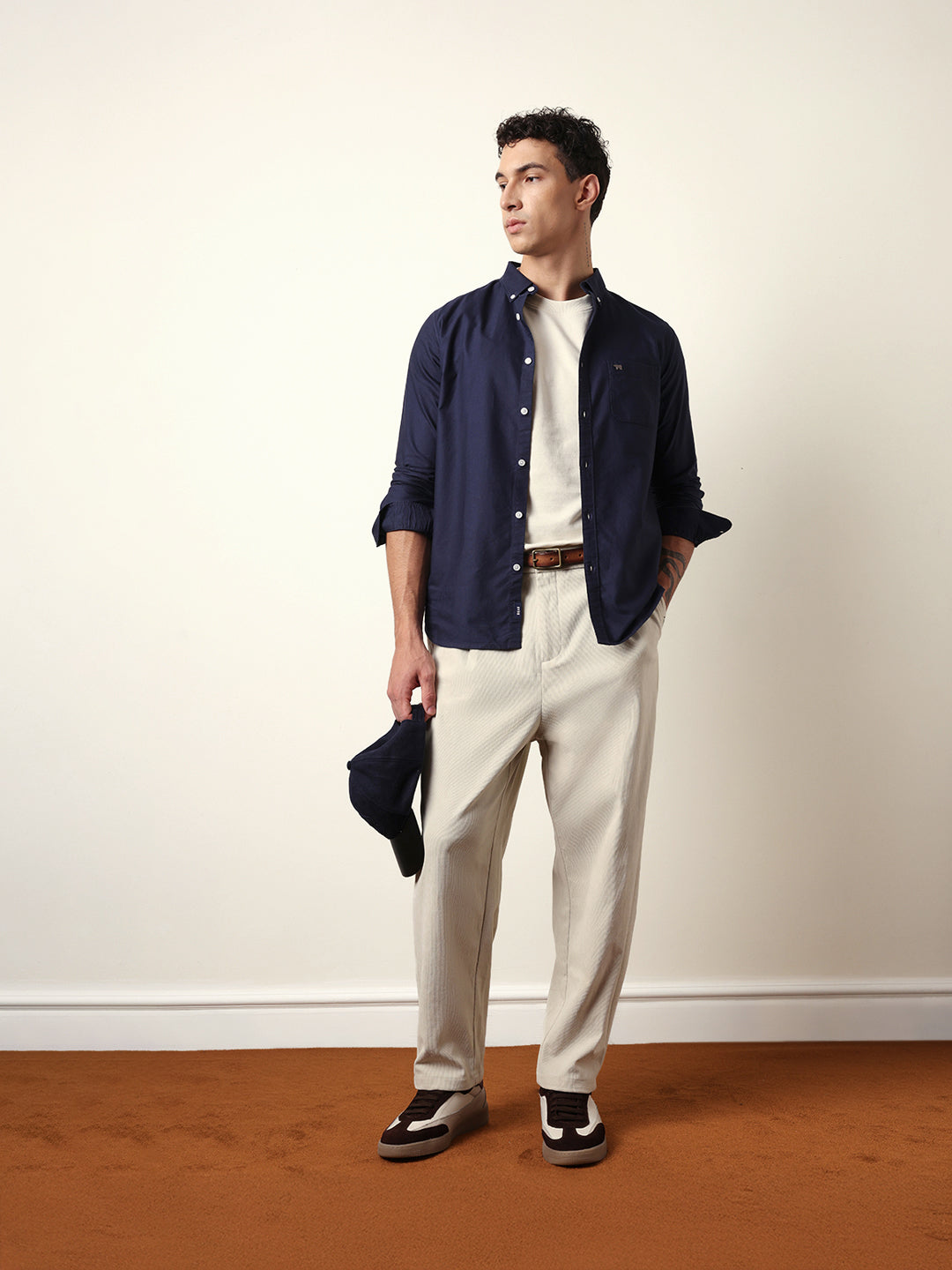blue solid slim fit casual shirt with button down collar blue solid slim fit casual shirt with button down collar