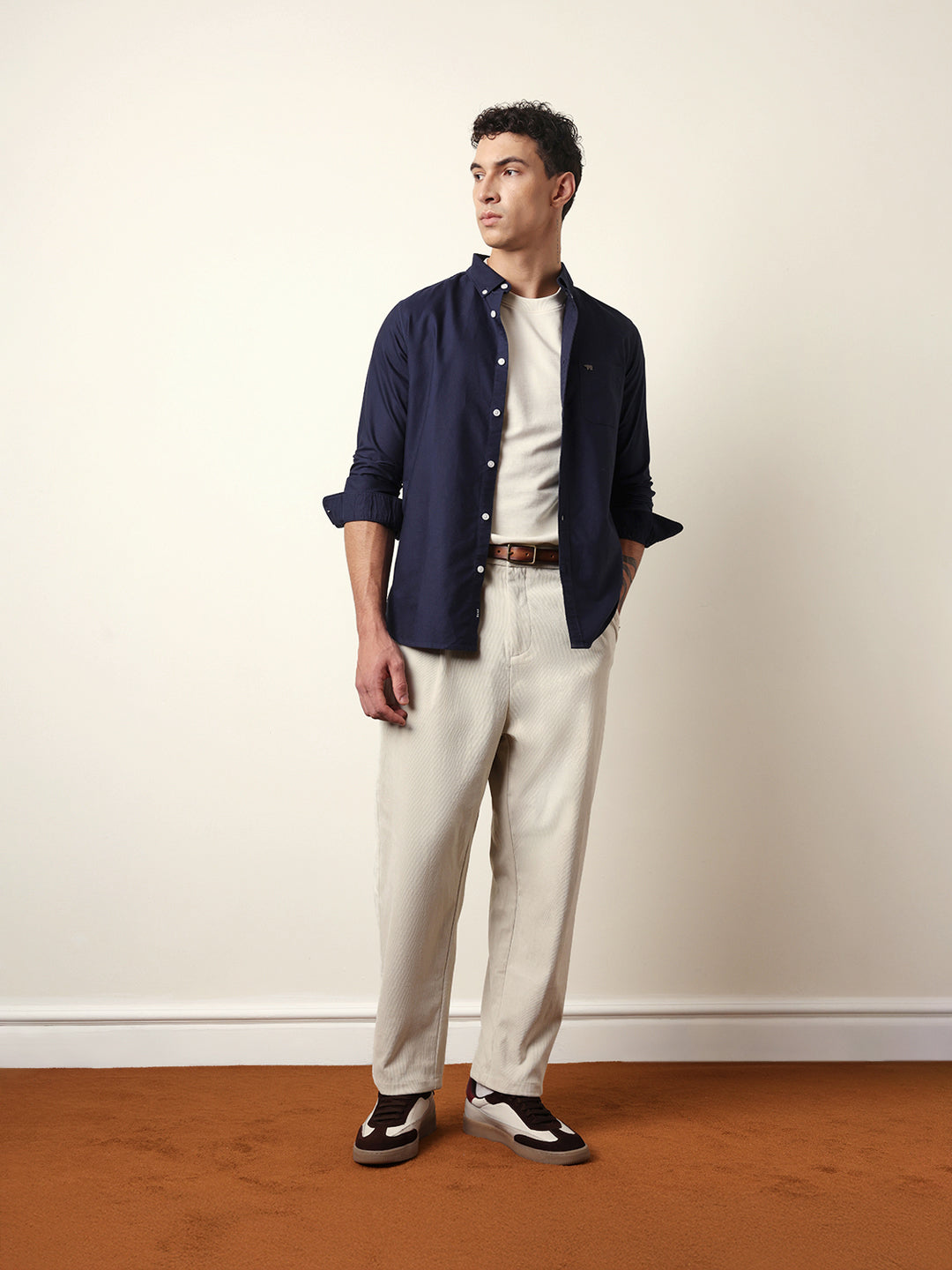 blue solid slim fit casual shirt with button down collar blue solid slim fit casual shirt with button down collar