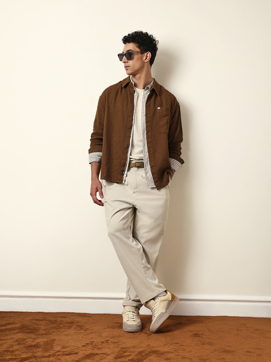 mustard textured crepe relaxed fit overshirt mustard textured crepe relaxed fit overshirt