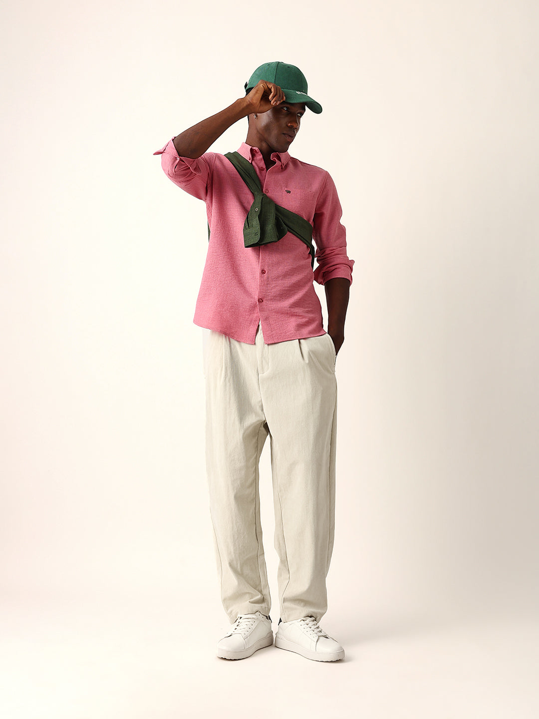 pink slim fit casual shirt with woven textured design pink slim fit casual shirt with woven textured design