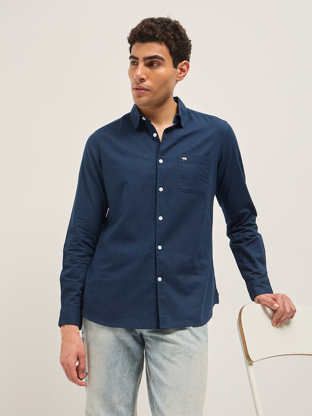 blue cotton linen slim fit solid casual shirt blue cotton linen slim fit solid casual shirt