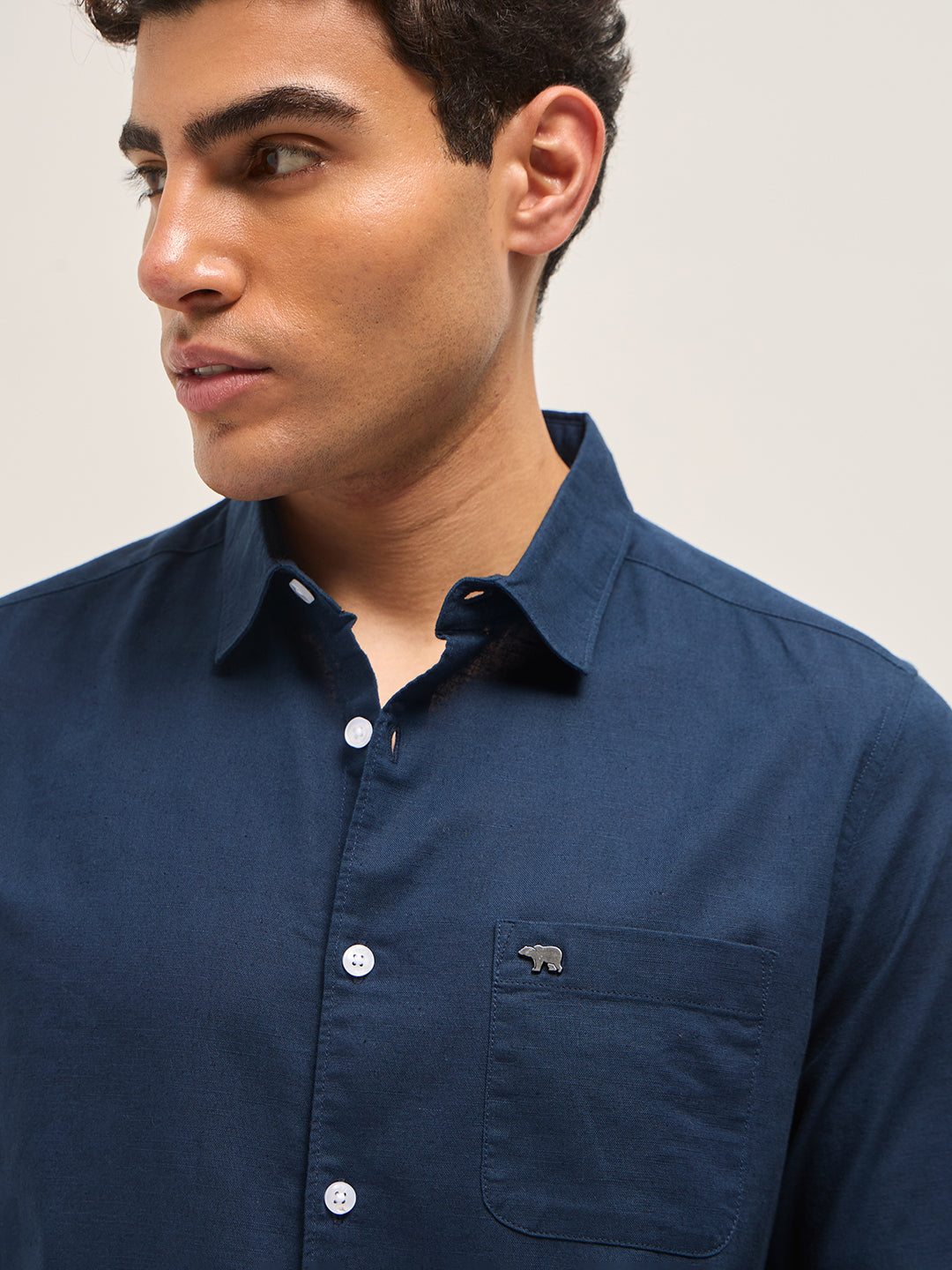blue cotton linen slim fit solid casual shirt blue cotton linen slim fit solid casual shirt