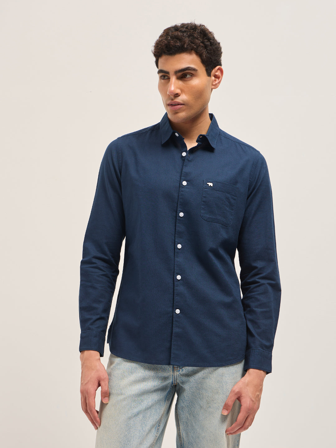 blue cotton linen slim fit solid casual shirt blue cotton linen slim fit solid casual shirt