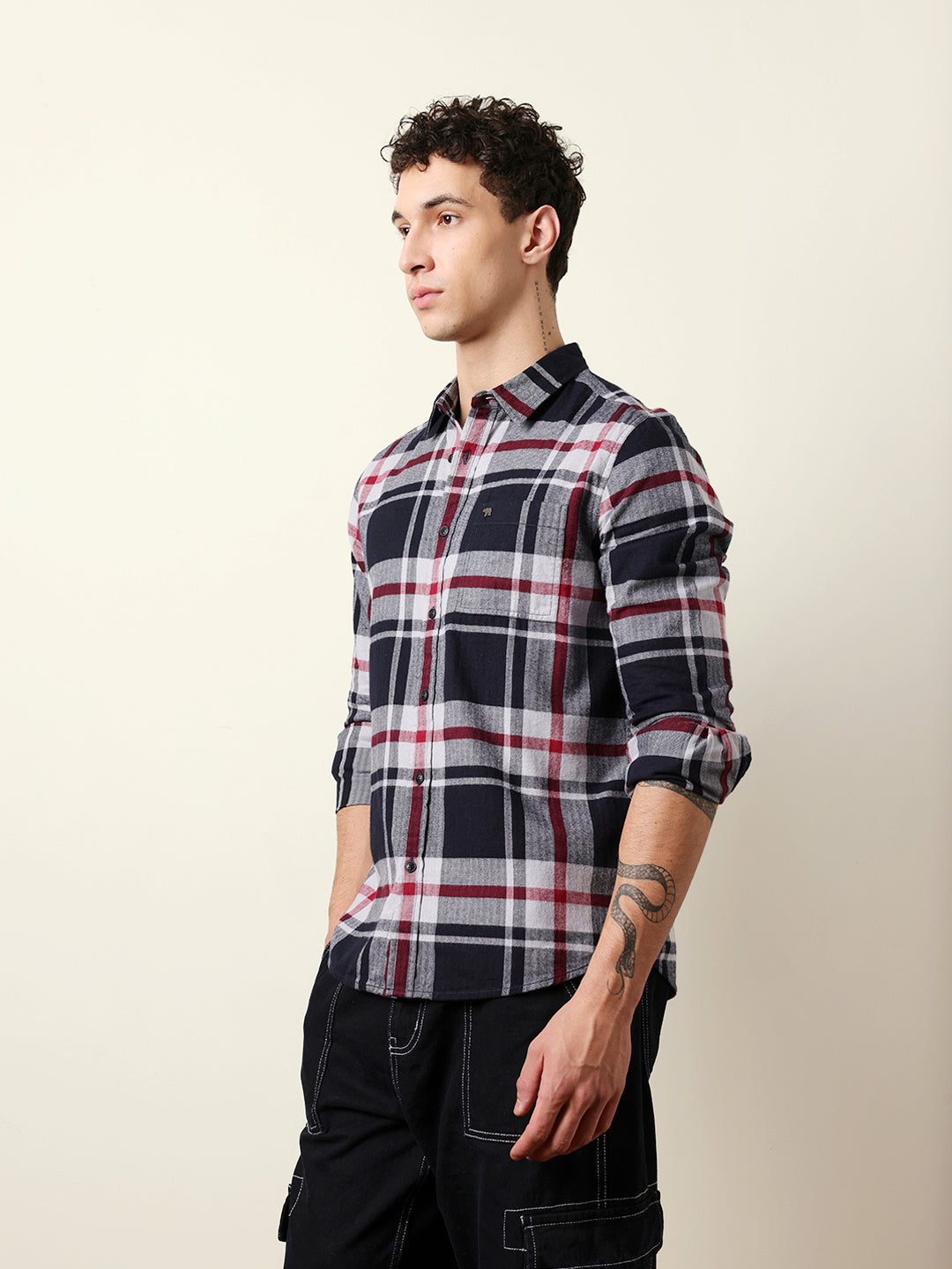 navy blue herringbone flannel checked regular fit casual shirt navy blue herringbone flannel checked regular fit casual shirt