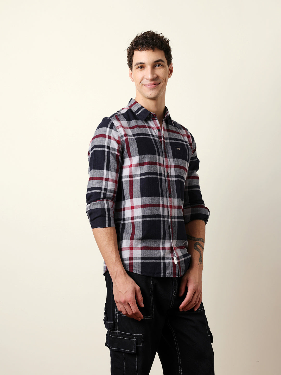 navy blue herringbone flannel checked regular fit casual shirt navy blue herringbone flannel checked regular fit casual shirt