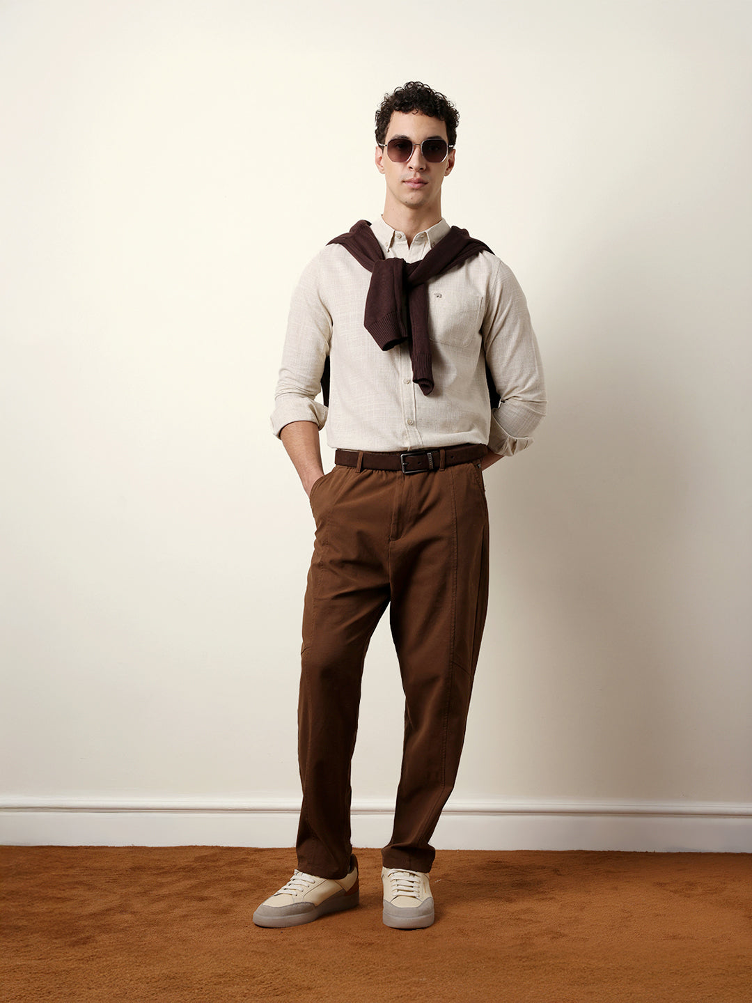 light cream slub textured woven slim fit casual shirt light cream slub textured woven slim fit casual shirt