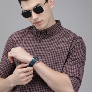 men slim button down casual shirt