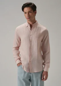 100 purelinenpinkshirt 1